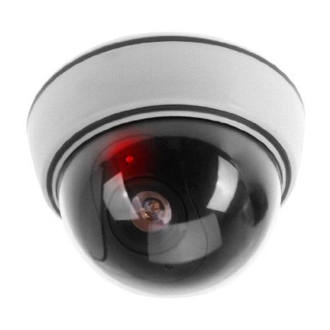 Premier Simulation Dummy Surveillance Security Camera Fake CCTV Camera w Flashing LED