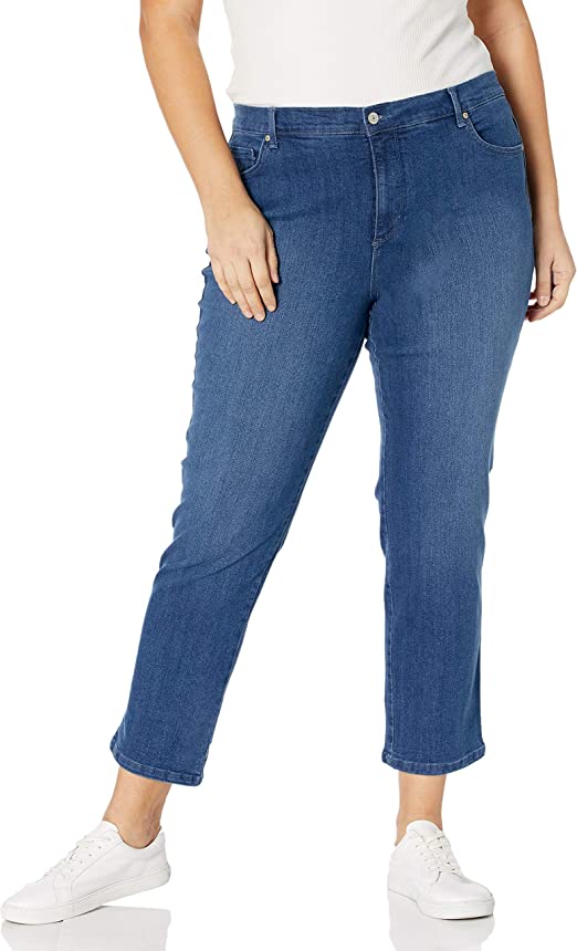 Gloria Vanderbilt womens Amanda Classic High Rise Tapered Jeans, Frisco, 16 Plus Short