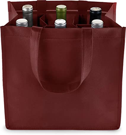 True 3174 6 Bottle Non Woven Tote, Multicolor