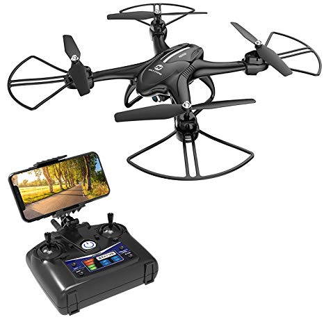 Holy Stone HS200D FPV RC Drone with 720P Camera 120°FOV Live Video WiFi Quadcopter for Beginners and Kids RTF RC Helicopter with Altitude Hold 3D Flips Color Black