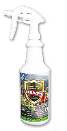 Natural Armor Animal Repellent – Quart - 32 Ounce - Peppermint Scent – Ready To Use - Shake & Go - A Deterrent Spray That Gets Rid Of & Keeps Out Rodents, Animals & Critters