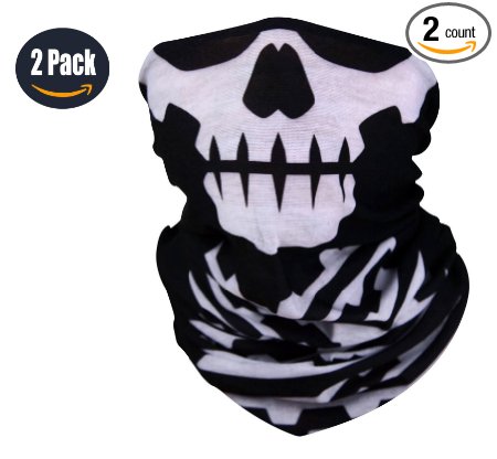 Motorcycle Face Mask Xpassion Skull Mask Half Face for Out Riding Motorcycle Black