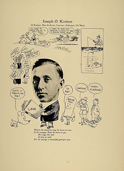 1923 Print Joseph O. Kostner Chicago Herr Arvey Lawyers - Original Print