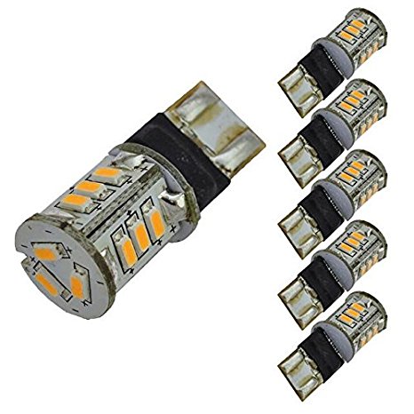 LEDwholesalers T10 194 Wedge Base Landscaping Light Bulb LED Replacement for Malibu 12V AC/DC (6-Pack), Warm White, 1484AWWx6