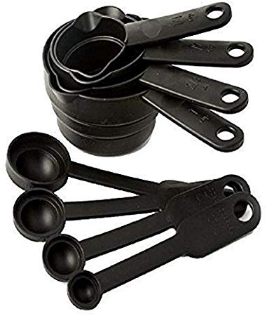 Regalo Measuring Cups and Spoons (Black)