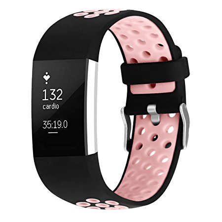 For Fitbit Charge 2 Bands, Adjustable Replacement Sport Strap Bands for Fitbit Charge 2 Smartwatch Fitness Wristband