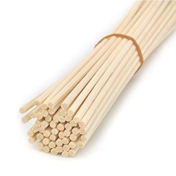 Ougual 100 Pieces Natural Rattan Reed Diffuser Replacement Sticks (6.3" x 3mm)