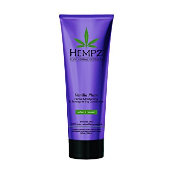 Hempz Moisturizing and Strengthening Conditioner, White, Vanilla Plum, 9 Fluid Ounce