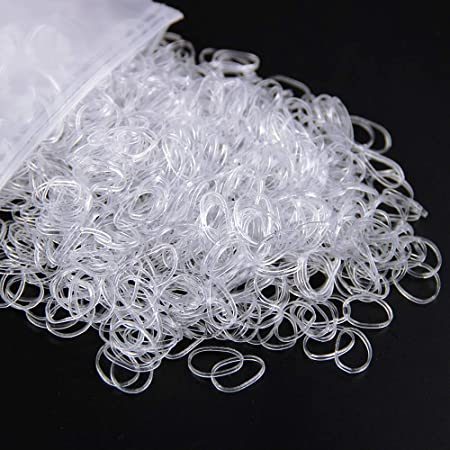3000 Pcs Multi-color Rubber Bands Small Candy Color With white spots Hair Elastic for Baby Girls (clear color 3000pcs)