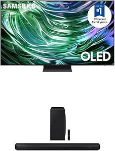 SAMSUNG 65-Inch Class OLED 4K S90D Series HDR  Smart TV (QN65S90D, 2024 Model) Q800D 5.1.2ch Soundbar w/Wireless Dolby Atmos Audio, Q-Symphony, HW-Q800D/ZA (Newest Model)