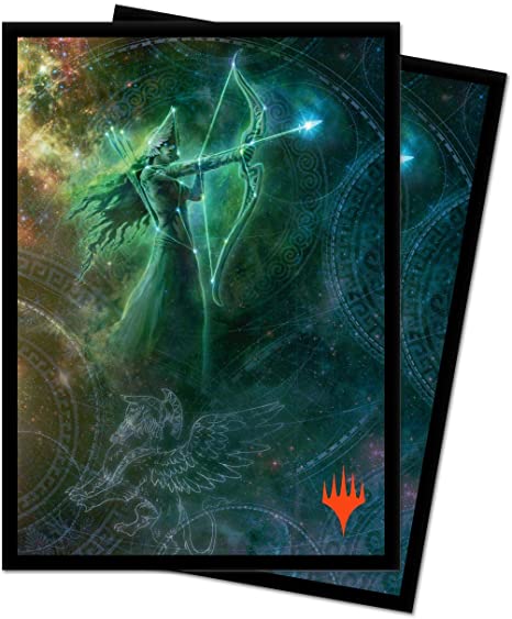 Theros: Beyond Death - Nylea, Keen-Eyed Limited Edition Galaxy Alt Art Deck Protector Sleeves for Magic: The Gathering (100 ct.)