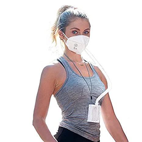 BROAD AIR PRO MASK Rechargeable Electrical Air Purifying, Reusable Portable Air Purifier with HEPA Filter for Sleeping Outdoor Sports Housework