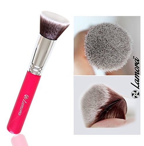 Make Up Brush Foundation Kabuki Flat Top - Perfect For Blending Liquid, Cream or Flawless Powder Cosmetics - Buffing, Stippling, Concealer - Premium Quality Synthetic Dense Bristles