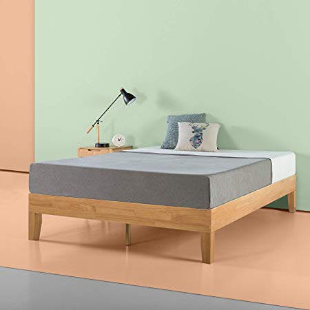 Zinus  OLB-RWPBB-14Q  14 Inch Deluxe Wood Platform Bed / No Boxspring Needed / Wood Slat Support / Natural Finish, Queen