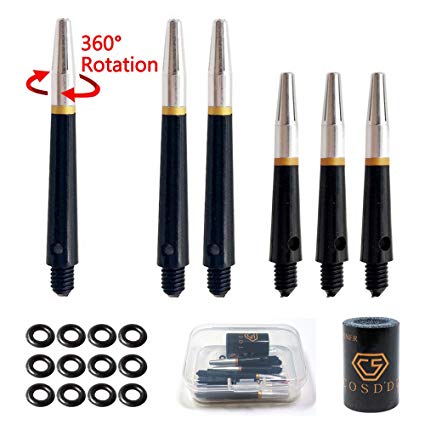 COSDDI Aluminum Dart Shafts, 360° Rotation Darts Shafts, Darts Accessories Kit