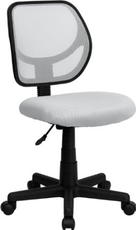 Flash Furniture WA-3074-WHT-GG Mid-Back White Mesh Task and Computer Chair