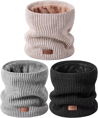 Winter Neck Gaiters for Men 3 Pack,Neck Warmer Men Women with Thermal Thick Warm Fleece Lined Cold Weather