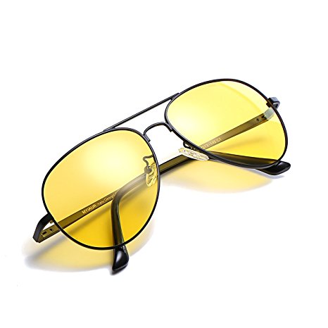 HD Night Vision Glasses for Comfortable Driving Yellow Lens Aviator Nighttime Sunglasses Valentines Day Gifts