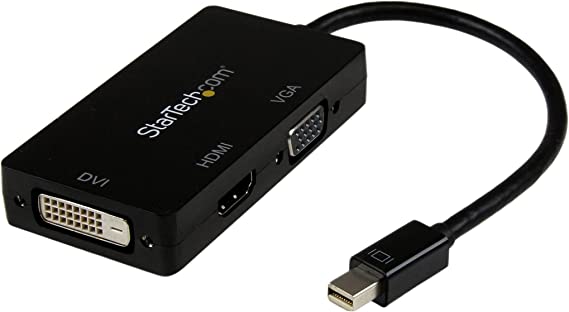 StarTech.com 3 in 1 Mini DisplayPort Adapter - 1080p - Mini DP / Thunderbolt to HDMI / VGA / DVI Splitter for Your Monitor (MDP2VGDVHD)