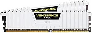 Corsair CMK16GX4M2A2666C16W Vengeance LPX 16 GB (2 x 8 GB) DDR4 2666 MHz C16 XMP 2.0 High Performance Desktop Memory Kit, White