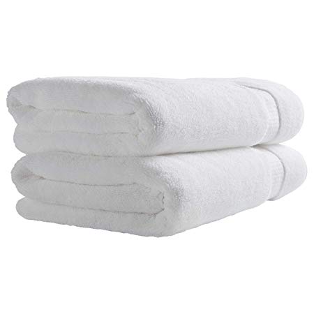 Rivet HygroCotton Cotton Bath Towels, 2-Pack, Bright White