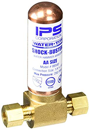 Ips 86592 Shock-Buster Water Hammer Compression Tee Arrestor, Lead Free, 1/4" x 1/4"