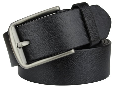 Bullko Men's Pin Buckle 7011 Genuine Leather Belt