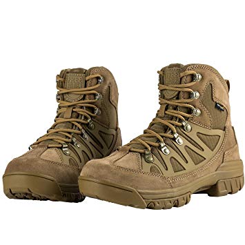 FREE SOLDIER Waterproof Mid Hiking Boots 6 Inch Outdoor Breathable Suedu Leather Tactical and Military Shoe