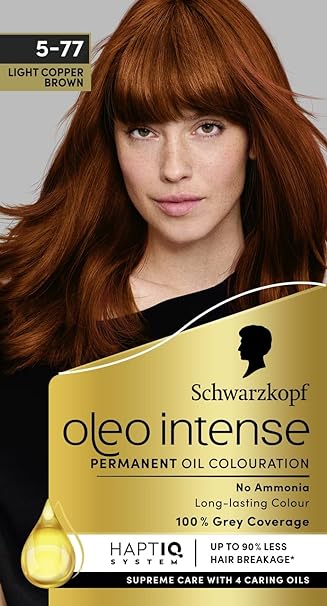 Schwarzkopf Oleo Intense Permanent Hair Dye, Gold Brown 4-60