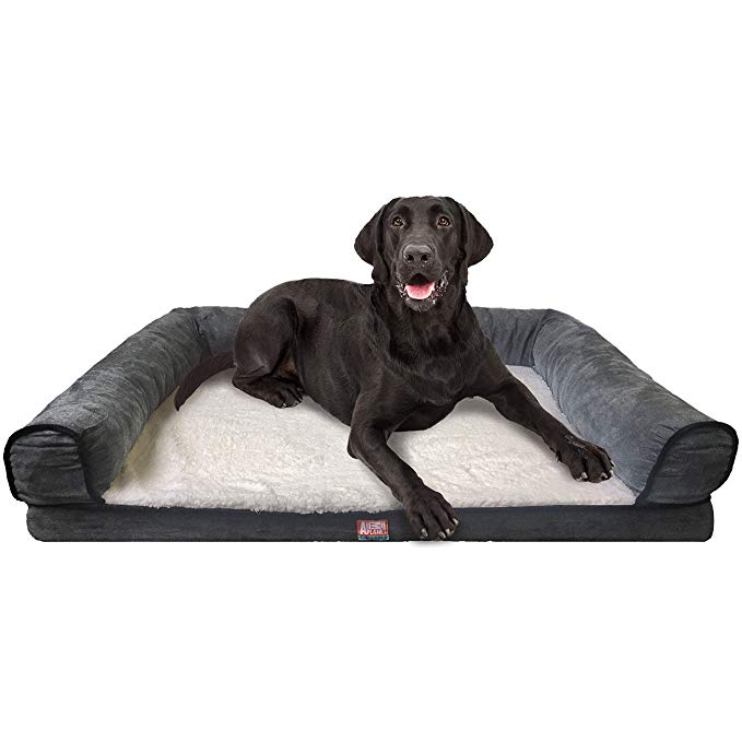 Animal Planet Orthopedic Luxury Dog Bed - Premium Memory Foam Pet Dog Sofa Bed Lounger with Washable Cover, Large and Jumbo - for Dogs & Cats