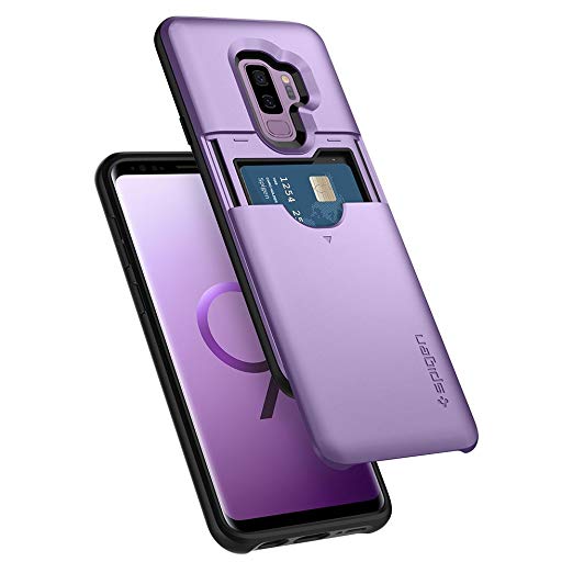 Galaxy S9 Plus Case Spigen Slim Armor CS - Slim Dual Layer Wallet Design and Card Slot Holder for Samsung Galaxy S9 Plus (2018) - Lilac Purple