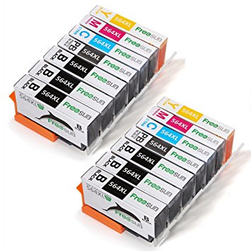 FreeSUB 5 Color Compatible Ink Cartridge Replacement for HP 564 High Yield 14 Pack Used For HP Photosmart 7520 7515 7510 6520 6510 5520 C6380 D7560 B8550 Premium C309A C410 OfficeJet 4620 Deskjet 3520