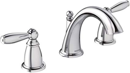 Moen T6620 Brantford Two-Handle Low Arc Bathroom Faucet without Valve (Chrome)