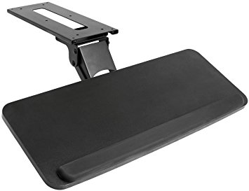 VIVO Adjustable Computer Keyboard & Mouse Platform Tray Ergonomic Under Table Desk Mount Drawer (MOUNT-KB03B)