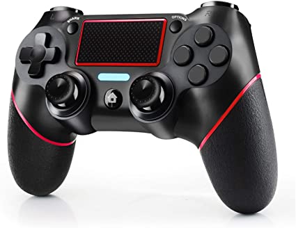 JAMSWALL Controller for PS4, PS4 Wireless Controller for PlayStation 4/Pro/Slim/PC, Touch Panel Gamepad with Dual Vibration and Audio Function, Anti-Slip Grip and Mini LED Indicator