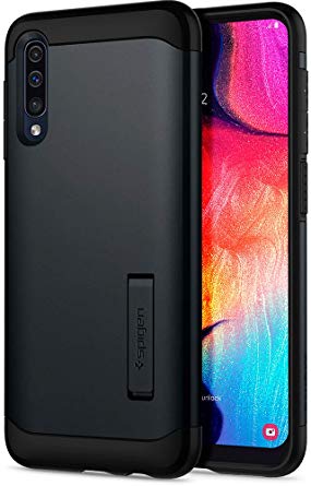 Spigen, Slim Armor, Compatible for Samsung Galaxy A50 / A50s / A30s Case, Dual Layer Hybrid Protection Enhanced Kickstand Phone Cover - Metal Slate