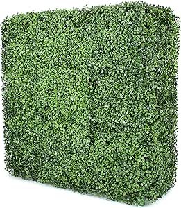 3rd Street Inn Square Gardenia Hedge Wall - Outdoor Artificial Privacy Plant - Great Gardenia and Ivy Substitute - DIY Hedge Divider (Square, Boxwood)