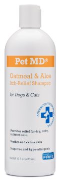 Pet MD  Oatmeal Dog Shampoo with Aloe Vera and Coconut Oil, 16 oz