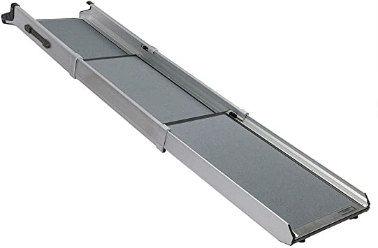 PetSafe Solvit Deluxe Compact Telescoping Pet Ramp or Carrying Case, 28 in. – 70 in, Portable Lightweight Aluminum Dog Ramp