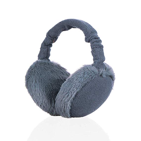 Faux Fur Earmuffs/Ear Warmers-Foldable Winter Ear muffs Outdoor Adjustable Warm Ear Warmers for Women&Girls