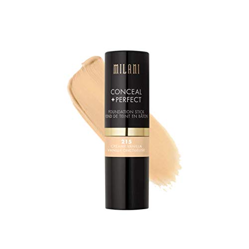 Milani Conceal   Perfect Foundation Stick - Creamy Vanilla (0.46 Ounce) Cream Foundation - Cover Under-Eye Circles, Blemishes & Skin Discoloration for a Flawless Finish