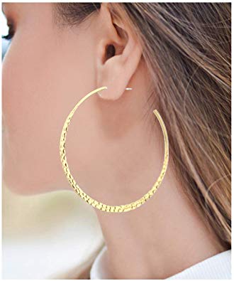 Statement Raffia Earrings Hoop Geometric Beaded Handmade Colorful Bohemian Dangle Earrings for Women Girls