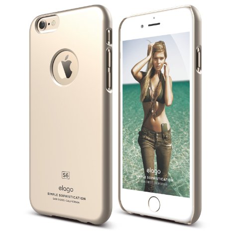 iPhone 6S Case, elago® [Slim Fit][Soft Feel Champagne Gold] - [Light][Minimalistic][True Fit] - for iPhone 6/6S