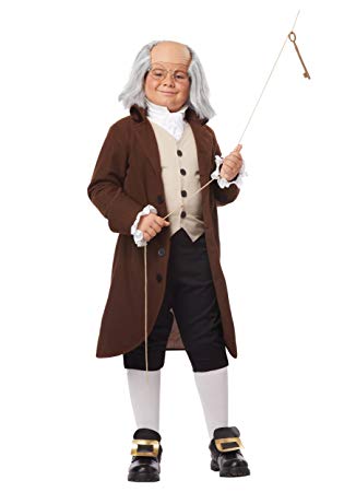 Big Boys' Benjamin Franklin Costume Small