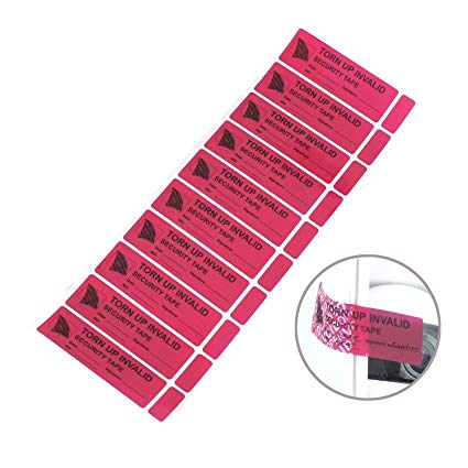 100pcs Tamper Evident Security Stickers,Solitary Walker Safety Prevent Opened Warranty Void Labels(1"x3" Marked on Tape 100pcs)