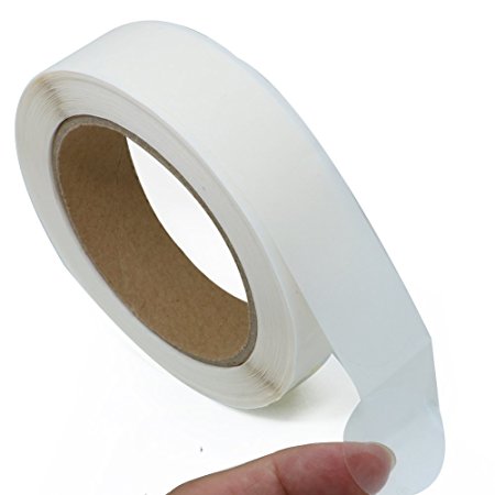 Hybsk(TM) Clear Retail Package Seals 1" Round Circle Wafer Stickers/Labels 1,000 Per Roll (1 roll)
