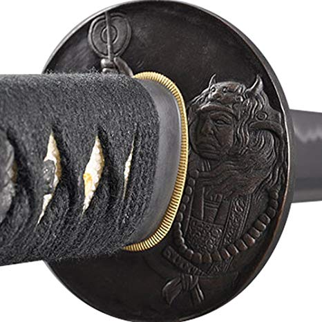Handmade Sword - Samurai Sword Katana, Functional, Hand Forged, 1045/1060 Carbon Steel, Heat Tempered/Clay Tempered, Full Tang, Sharp, Wooden Scabbard