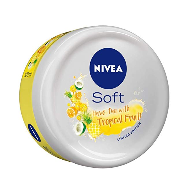 NIVEA Soft Light Moisturizer Tropical Fruit With Vitamin E & Jojoba Oil, 100 ml