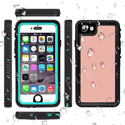 iPhone 6 Plus and iPhone 7 Plus Waterproof Case, EFFUN BOLDIE style Dropproof Full Sealed IP68 Certified Waterproof Shockproof Dust/Snow Proof Case (5.5 inch) Aqua Blue--BUY FROM FACTORY STORE: EFFUN