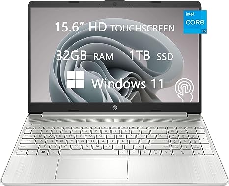 HP 2022 Newest Touch-Screen Laptops for College Student & Business, 15.6 inch HD Computer, Intel 11th Core i5-1135G7, 32GB RAM, 1TB SSD, Fast Charge, HDMI, Webcam, Wi-Fi, Windows 11, LIONEYE MP